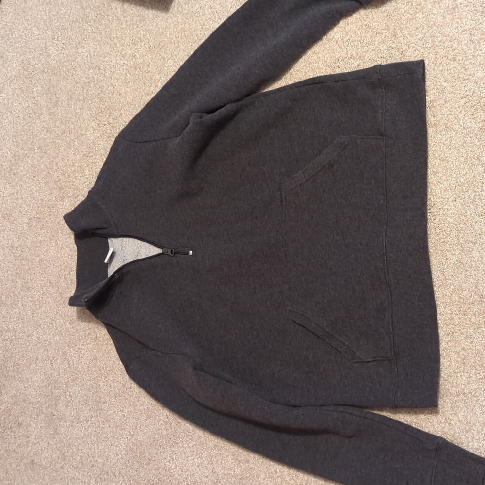 Amazon Essentials Women's Grey 1/4 Zip Sweatshirt